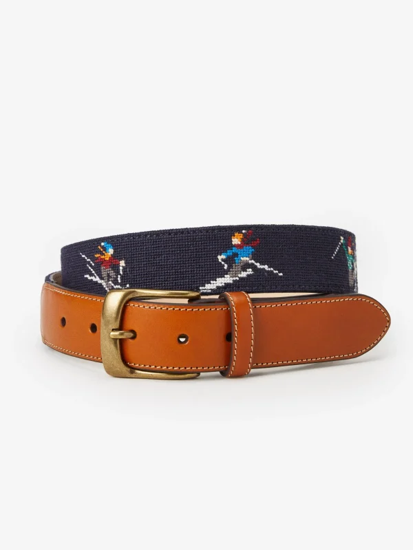 Needlepoint Belt In Skier