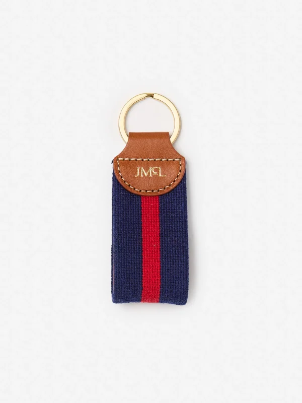 Needlepoint Keyfob In Stripe