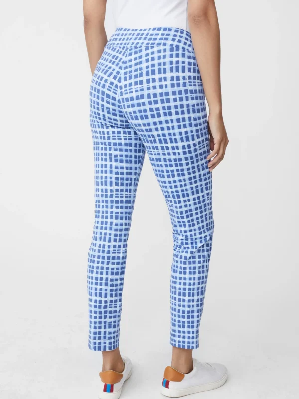 Newport Capri Pants In Painterly Check