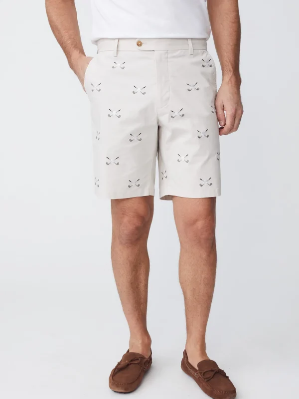 Oliver 9" Embroidered Shorts In Golf Skull