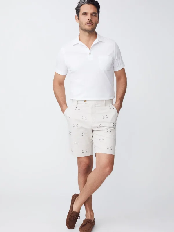 Oliver 9" Embroidered Shorts In Golf Skull