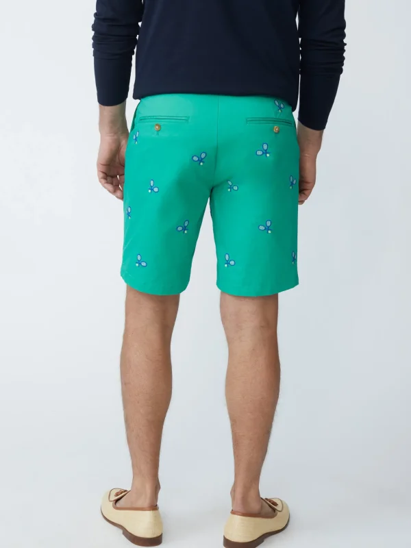 Oliver 9" Embroidered Shorts In Tennis Racket