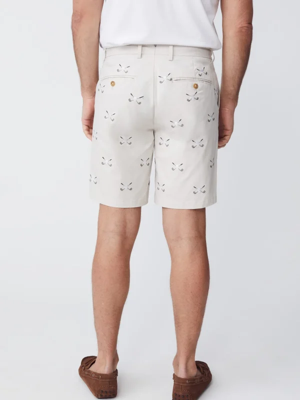 Oliver 9" Embroidered Shorts In Golf Skull