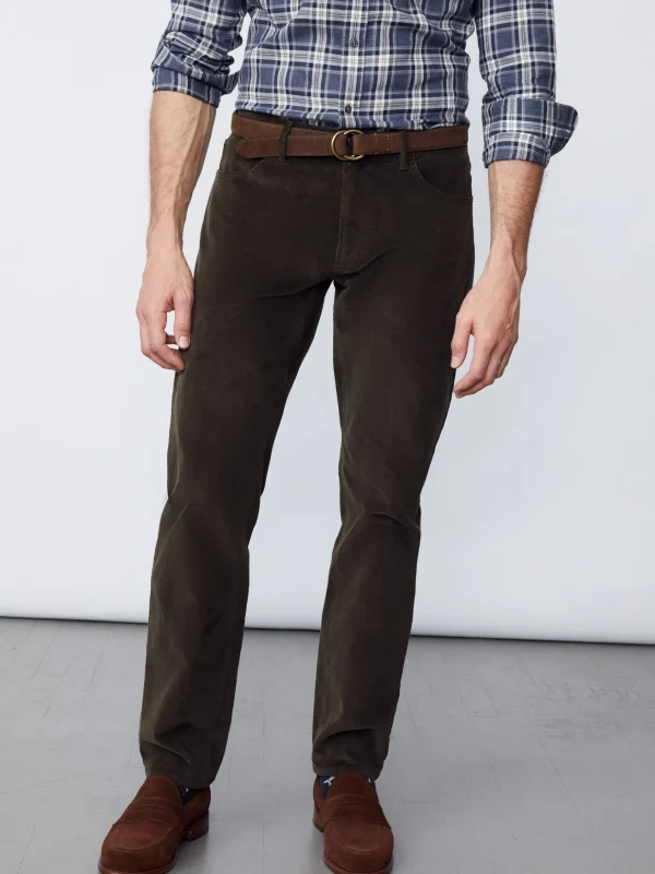 Parker 5-Pocket Straight Pants In Italian Stretch Cord