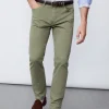 Parker 5-Pocket Straight Pants In Stretch Cotton Sateen