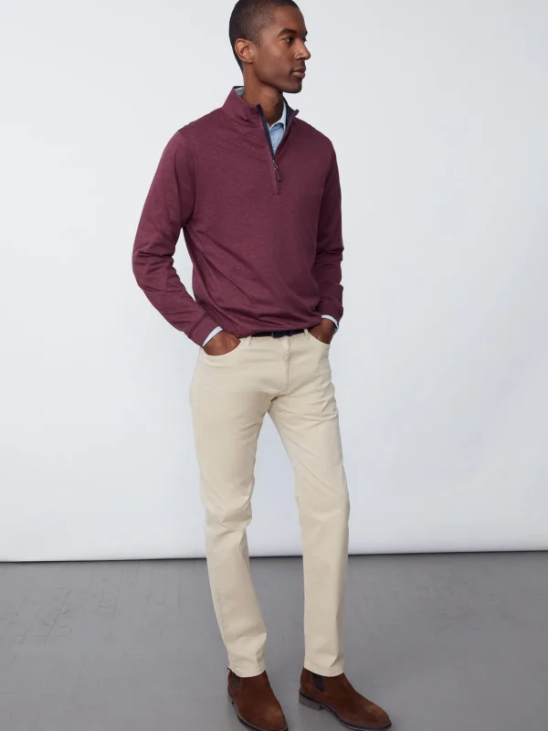 Parker 5-Pocket Straight Pants In Stretch Cotton Sateen