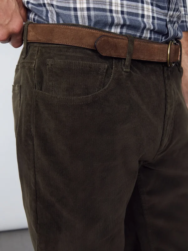 Parker 5-Pocket Straight Pants In Italian Stretch Cord