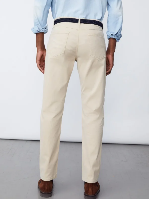 Parker 5-Pocket Straight Pants In Stretch Cotton Sateen