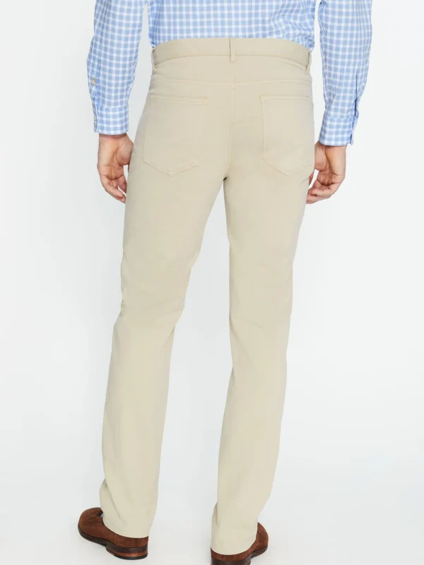 Parker 5-Pocket Straight Pants In Stretch Cotton Sateen