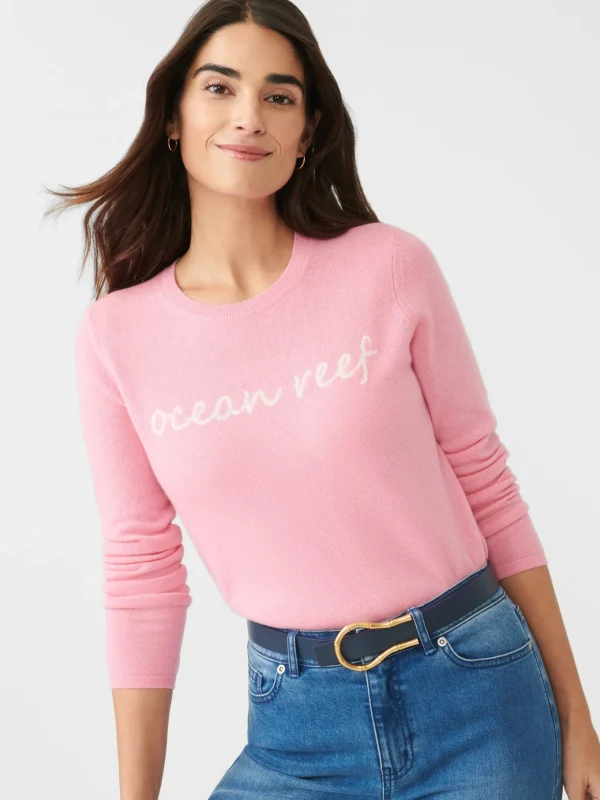 Shield Cashmere Sweater In Ocean Reef