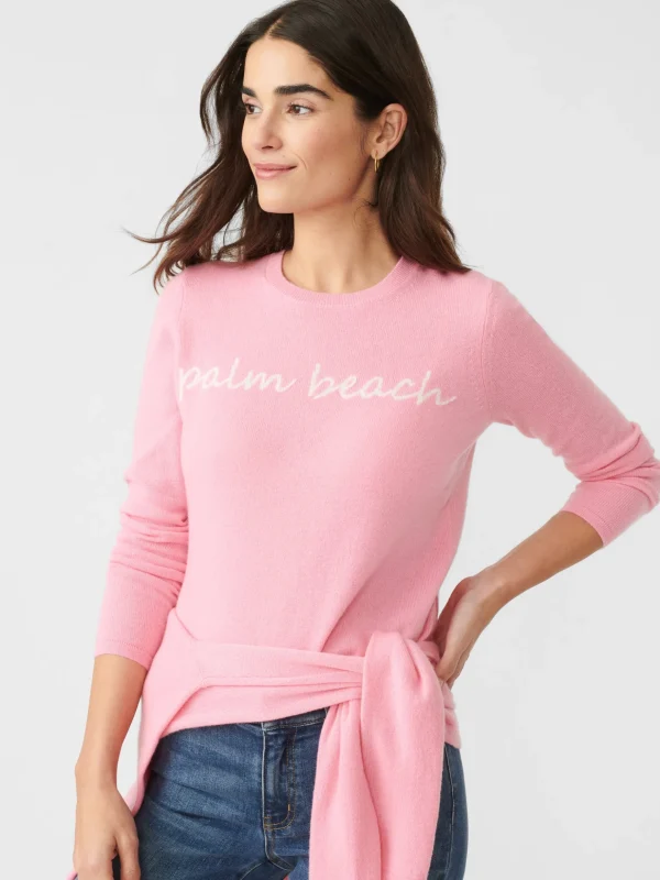 Shield Cashmere Sweater In Palm Beach