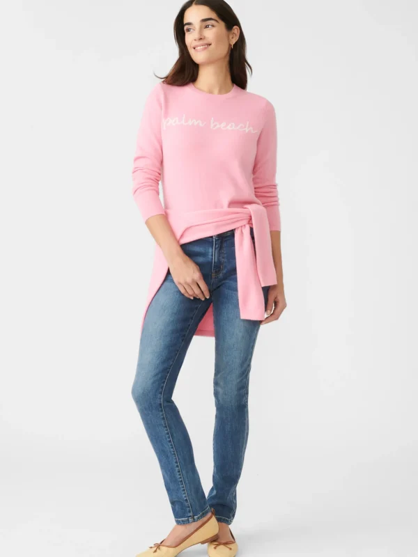 Shield Cashmere Sweater In Palm Beach