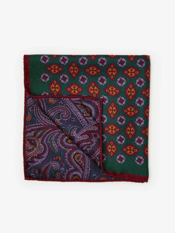 Silk Pocket Square In Foulard