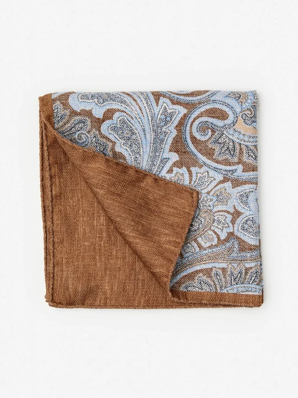 Silk Pocket Square In Paisley