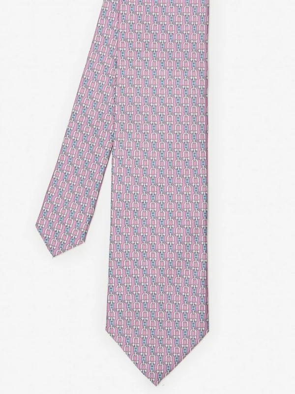 Silk Tie In Linked Chain