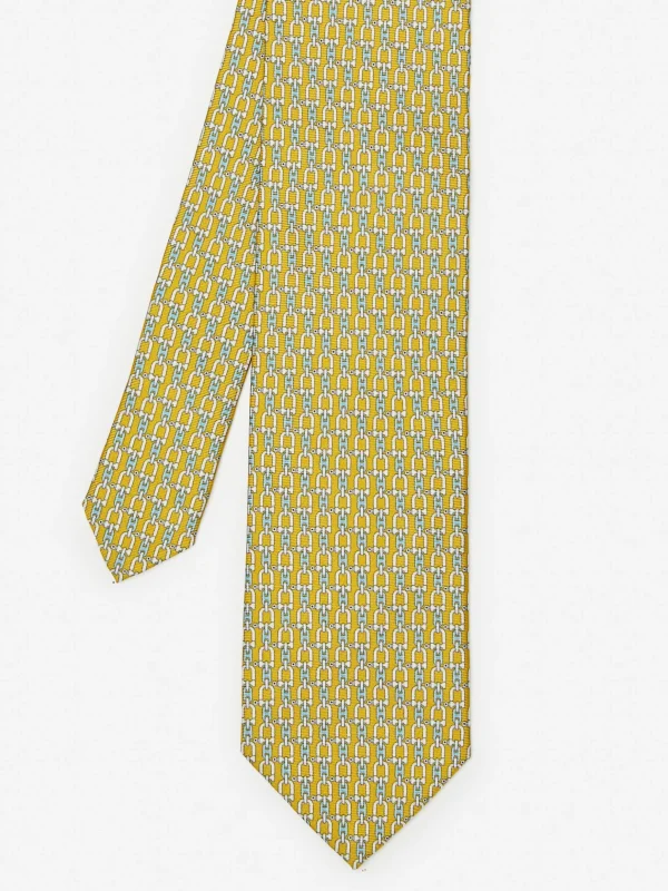 Silk Tie In Linked Chain