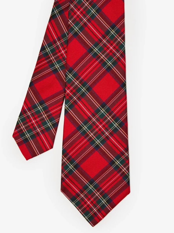 Silk Tie In Plaid