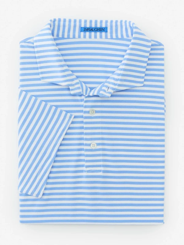 Springer Performance Polo In Bengal Stripe