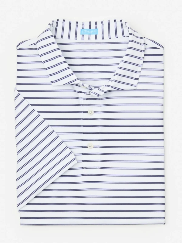 Springer Performance Polo In Harbor Stripe