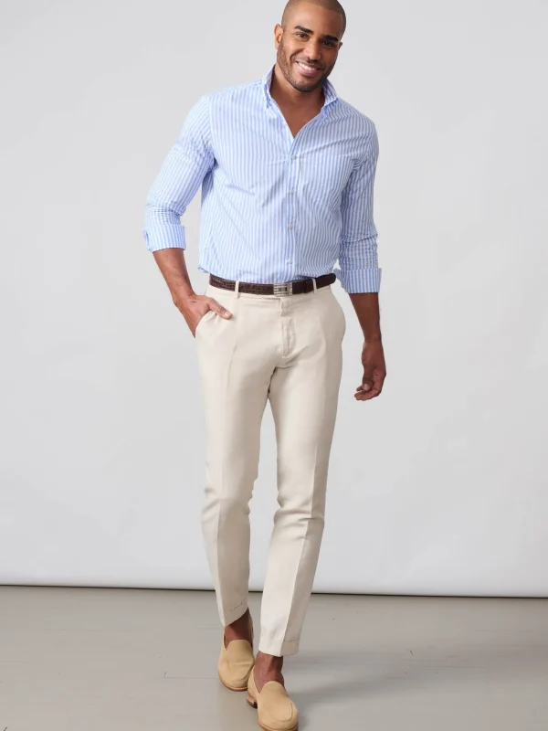 Taylor Straight-Fit Pants In Linen Blend