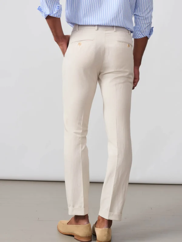 Taylor Straight-Fit Pants In Linen Blend