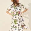 Wellesley Linen Dress In Jardin Mariposa