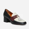 Wenona Leather Heeled Loafers In Color Block