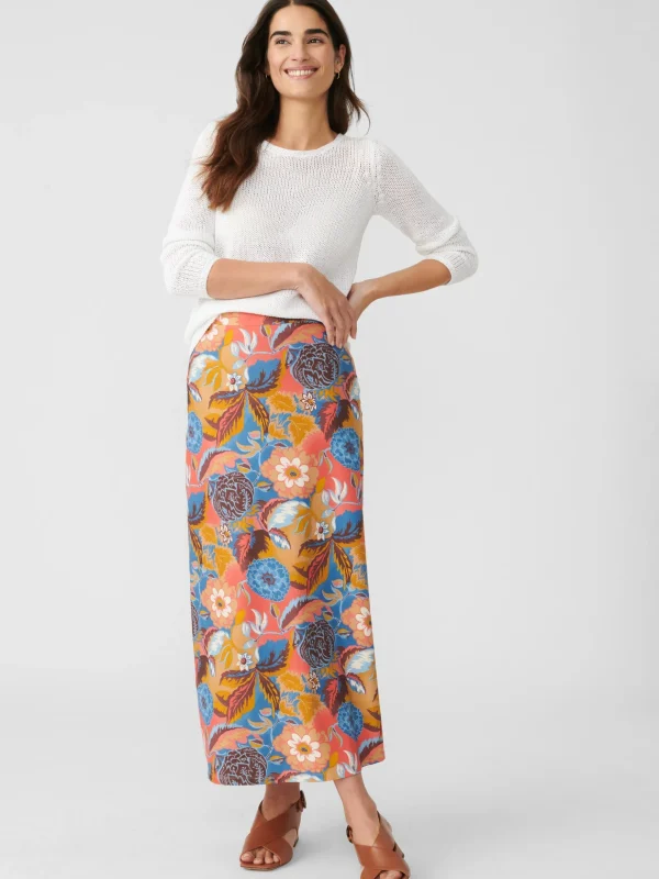 Zahara Skirt In Terra Blossom Bias